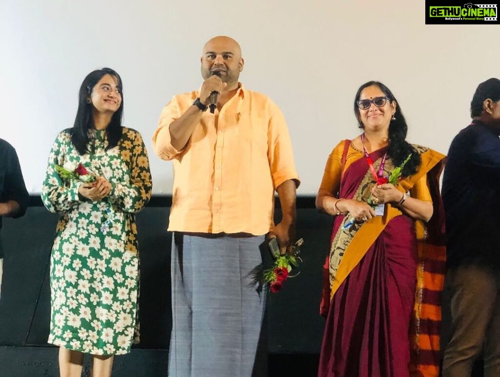 Namitha Pramod Instagram - Yesterday was the most anticipated day of my life. My movie Aanu got screened at the IFFK.I had told in many of my interviews how this movie, Aanu, and our beloved director Sidhartha Shiva had reshaped me as a performer. The making of this movie made me stronger and got me deeper into human emotions.Our workshops, heartfelt conversations about real-life experiences, and working together with a crew that later turned out to be my family felt like a dream for me. I joined the team like a kindergarten student, ready to mug up whatever my director told me. However, the freedom Sidhu Etan gave me made me explore and put out the finest version of Amla Vincent through Aanu. Sajitha Chechi, who was my cheerleader, best co-actor, and our writer, is one of the most beautiful and amazing performers that I came across in my journey in the movies. I was overwhelmed with joy when our movie got Padmarajan Pursakam this year, and I sincerely thank the jury for acknowledging our work.🌼We expected more recognition for the efforts of each of our crew members this year.Keeping the chaos aside😌.However, the amount of love poured by people at the IIFK made me realise that more than any accolades 🥇🏆, the love of the audience matters. It was after so many years that people came to me and poured their hearts out on how much Alma Vincent and Sudharma haunted them as well as made them smile. Thank you, IFFK, for screening our movie and helping our movie reach more people. Thank you Rakesh etta for supporting us throughout this journey and for being an understanding Producer.Thank you Manjari Chechi, Mallika Chechi, our DOP Vishu Chettan, Phantom Praveen, my dearest Sajitha Chechi and the entire cast and crew for making Aanu a memorable experience.Thank you, Achan and Amma, for everything. ♥️ @sidhartha_siva @sajithamadathil @m_manjari #vishnunamboothiri @vijayarajamallika @phantompraveen154 @b.rakesh.official @iffklive Trivandrum, India