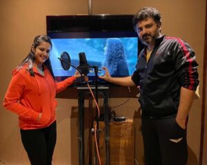 Neetha Ashok Instagram - Absolutely stoked to announce the completion of Hindi dubbing for Vikrant Rona. Using my own voice for Hindi too along with Kannada has been a thrilling, exciting & ecstatic state of emotion !😍 @kichchasudeepa @anupsbhandari @jack_manjunath_ @shalinisanal_shaliniartss @vikrantrona @nirupbhandari