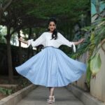 Neetha Ashok Instagram - 👗 An outfit I can picture wearing a million different ways. So classic, so retro & yet so modern. Photography by @moodarrest @nitinpatte @aritra.ghosal.moments Wearing - @arulaa_by_rashmianooprao Mua @alyna_makeovers