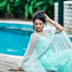Neetha Ashok Instagram - Only Sky is the limit with a colour so majestic, yet so gentle and bright. Blue is one of my favourite hues ❤️ #faceofzari #brandambassador #outdoorshoot #coloursofzari #zaricouture #mangalore MUA @smithahegde28 n team PC @prithamdenzildsouza lucifer ❤️ omg OMG 😍🙈 Designer @nandithaacharya Creatives @dmedusa_prabhu @preethamaloysius @arjunjohndsouza @vijeshrules Zari Couturé