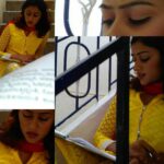Sangeetha Sringeri Instagram - I don't know if i will miss these days.. Or these times...thanks for being with me .. Supporting me all time ...@yat_ee_sh . . . . Anta hellala...!😂😂😂😂😜😜😛😝😝😝 #auditionTime #rehersals #dialogues #mythology #kannada #memories