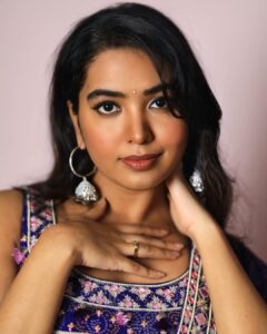 Shivathmika Rajashekar Instagram - 😈🤷🏻‍♀️ Styled by @officialanahita Outfit: @Issadesignerstudio Earrings: @sara.costumejewellery Pic: @they_call_me_keshu