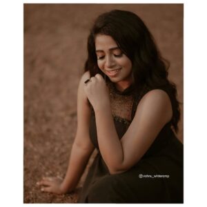 Sneha Babu Instagram - Moon is shy and so is she❤️
Photography:- @vishnu_whiteramp 
Costume:- @silver_lady_boutique 
MUA:- @sintocky 
#simple #love #makeup #beauty