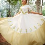 Surabhi Lakshmi Instagram - വിഷു ആശംസകൾ. Photo @arun_payyadimeethal Costume Designing @ajraakh_designer_studio by @pinu_lakshmi @hridhya_m_a_r_i_a_jose Makeup @rejishaeveryouth Jewellery @bridal_jewelery_rental_alameen Special Thanks @atul__harikumar . . . . . . . . . . . . #happyvishu #vishuspecial #sareelove #keralaactress #sareedraping #ethnicwear #fashion #photoshoot #keralaphotogallery #model #TOTD #Kollywoodactress