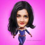 Surabhi Santosh Instagram - I can’t get over how cute this is😍 credit goes to @irfanmoosamos 💕 #caricaturedesign #feelingcute #CaptainMarvel #marvellove #loveit