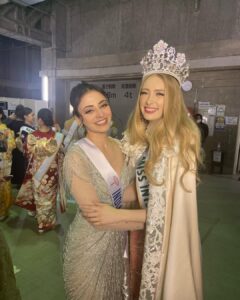 Zoya Afroz Instagram - Congratulations @jasminselberg 💖💖💖💖 teary eyed but I am so so happy for you! You are and will forever be my Cinderella 

Gown by my biggest cheerleader: @officialsaishashinde thank you for everything ❤️

And India it has been an honour representing you!🇮🇳

Lots of love 
Miss India international 2021-2022
Zoya Afroz