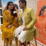 Aishwarya Sharma Bhatt Instagram - #mannjogiya #pressmeet ❤️😇🙏🏻 Watch the song now .. link in bio😊 Outfit Aishwarya @kritikadawarofficial Neil @creativestop_official Styled by @littlespiffysoul PR @cultreboat Starring - @bhatt_neil & @aisharma812 Singer - @yasserdesai Lyrics - @shakeelazmiofficial Music - @harishsagane Director - @aj_abhishekjaiswal Project by - @vimalvats production - @blazenikhil Producer - @rajeshgupta_nupuraudio Label - @nupuraudio @guptapulkit @guptakshitij Designs - @sumit_bamal Editor - @paraskmehra Harmonium- akhlakh Hussain varsi Sarangi - Dilshad khan Dholak - Raju sardar Music produced and Mixed mastered by Harish sagane Vocals recorded @neo sound by Pranjal borah #MannJogiya #YasserDesai #NeilBhatt #AishwaryaSharma #AishwaryaSharmaBhatt #NavRecords #NupurAudio #LoveSongs