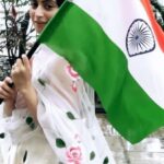 Aishwarya Sharma Bhatt Instagram - Happy 75th Independence Day🇮🇳🙏🏻 Wearing @aachho PR @dinky_nirh #IndiaAt75 #IndiaILove #1MinMusic #happyindependenceday #jaihind #jaibharat #harghartiranga