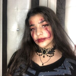 Ananya Agarwal Instagram - bad and BOO-jee🕸🕷🔪🥀☠️

#happyhalloween #halloween #halloweenmakeup #halloween2020 #sfx #sfxmakeup #mua #spookyseason
