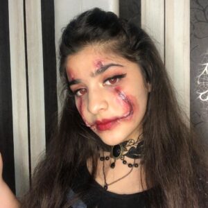 Ananya Agarwal Instagram - bad and BOO-jee🕸🕷🔪🥀☠️

#happyhalloween #halloween #halloweenmakeup #halloween2020 #sfx #sfxmakeup #mua #spookyseason