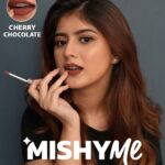 Arishfa Khan Instagram - Cherry Chocolate - Oh you wish you could eat it all! Here’s the 3rd shade (Chocolate Pink) 💄MishyMe Matte Liquid Lipsticks launching soon.
