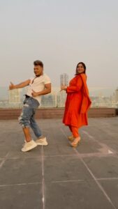 Arshi Khan Instagram - Let’s Do Kacha Badaam MOOVES on High school 💃🏻🕺🏼 with naughty @arshikofficial 
.
#feelitreelit #feelkaroreelkaro #trending #reels