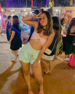 Benafsha Soonawalla Instagram - I could get used to this mad lil place man 🖤

Top- @ragdoll.in 
Shorts- @satva_india 
Choker & Shoes - @swagsatrangi