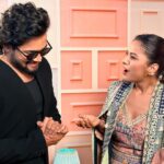 Bhuvan Bam Instagram - My Next Episode with @bhuvan.bam22 #DesiVibeswithShehnaazGill Outfit: @svacouture Jewellery: @misho_designs Stylist: @junni.khyriem Team: @_ishitachandan_ Mua: @shuraakhan Hair: @cheemabaljit2 Location: @merakiistudioz 📸: @akshay_navlakhe