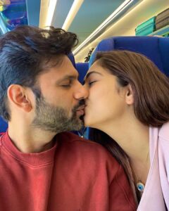 Disha Parmar Instagram - Happy 1st anniversary my love … 1 year has passed by and so fast… i am so blessed to have you as my life partner! Really want you and only you for agle 7 janam however cliche it sounds. 😛 Your inner beauty makes me shine everyday .. I love you wifey! To many more years of laughter happiness and cute moments together ..🥂❤️ #DisHul