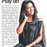 Gulki Joshi Instagram - Thanks Tribune for this amazing article!🙏🙏 . . #tribune #purush #stage #entertainment #actor