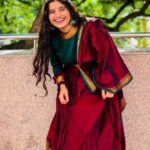 Indravathi Chauhan Instagram - "A smile is a curve that sets everything Straight.!😍🥰…. Outfit: @maharajathelable11