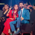 Jankee Parekh Instagram - Together we are a happy shade of Deep Purple 💜 Also, That Him : Best actor Television - Jury : ITA awards @theitaofficial 📸 @horilhumad
