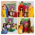 Juhi Parmar Instagram - The smile on our faces, the excitement in our hearts, the warmth you bring….all unmatchable! Bappa you come and stay with us forever year after year….Blessings unlimited, love infinite, that’s our Ganpati, Morya Re, Bappa Morya Re! Thank you everyone who came for darshan ❤️🙏 #ganpati #ganpatibappamorya #friendship #friends #family #happytimes