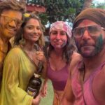 Karanvir Bohra Instagram - #Happyholi people! ❤️🧡💛💚💙 Time passes by so quickly.. we keep meaning to meet up with friends but it doesn't happen.. we all get so busy in our day-to-day lives.. especially those of us who have children! But Holi is a special day.. a day we always make time to celebrate with the people we love.. 😊 @lokhandeankita @jainvick @ektarkapoor @lostboyjourney @praneeth_kumarrrr @srishtyrode24 #karanvirbohra #teejaysidhu #myholi2023
