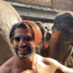 Karanvir Bohra Instagram - This is the most surreal experience I’ve had… standing right next to a herd of elephants… thanks to @ballyscasinocolombo @apurvalegend and @destination_srilanka for these moments