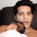 Karanvir Bohra Instagram - Happy 2nd birthday @thebabysnowflake ... my #milliondollarbaby ❤ Found this in my archive which was taken just 3-4 days after she was born. How I miss giving #skintoskin to my baby...dekhte hi dekhte she has turned 2.