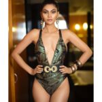 Lopamudra Raut Instagram – Golden ! ✨  shot by @garganmol  Make up by @deekshathapliyaljainofficial
Hair by @sumitbhardwajmua
Styled by @ramneek_gupta  #monokini #swimsuit #photography #sunset #gold The Grand New Delhi