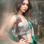 Madhurima Roy Instagram - Like me my greens 🥬 .. Wearing @yam.india at @vyoum_official Styled by @minnisster Shot by @vink.photography Hair & makeup by @nishisingh_muah .. #indowesternstyle #fashiongram #portraitsofficial #greenoutfit #ethnicfashion #fashioncollaboration