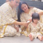 Mahhi Vij Instagram - They say women speak 20000 words a day I have a daughter who gets that done by breakfast 🍳🤣 👗 @maisha_creations_