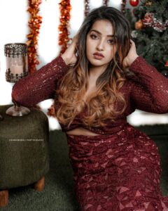 Malavika Menon Instagram - Merry Christmas loves🎅🎁✨
Wearing @fingerprinz_bridal_hub
Capture @jishnumurali_ 
MAKEUP : @_arya_jithins_makeover
Hair : @makeovers_by_anjaly