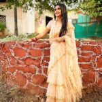 Megha Chakraborty Instagram - 🧡 Styled by : @anusoru #meghachakraborty #potd #saree