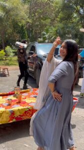 Megha Chakraborty Instagram - Koka dance 😉😉

@itskaranvohra 
Video: @chinmaypatilll 

#meghachakraborty #reels #athlie #behindthescenes #reels #reelsinstagram #reelsindia #reelitfeelit #imlie #bts