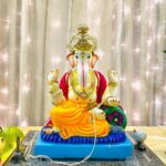 Mugdha Chaphekar Instagram - सुखकर्ता✨✨ . . . . #bappa #mine #forever #love #happysoul #mugdhachaphekar #ganpatibappamorya ❤️ Mumbai, Maharashtra