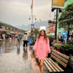 Nia Sharma Instagram - A no-traffic Road … Walked down this beautiful quaint road in the middle of Gangtok.. Bought this cute pink poncho…met some cute lil girls.. danced.. had a Mai Tai at Dragon 🐉 wok .. and everyone kind of knew my name so never felt as if it was a new territory❤️✌️ To such Sweet times…..💕 MG Marg, Gangtok