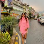 Nia Sharma Instagram - A no-traffic Road … Walked down this beautiful quaint road in the middle of Gangtok.. Bought this cute pink poncho…met some cute lil girls.. danced.. had a Mai Tai at Dragon 🐉 wok .. and everyone kind of knew my name so never felt as if it was a new territory❤️✌️ To such Sweet times…..💕 MG Marg, Gangtok