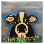 Nimrit Kaur Ahluwalia Instagram - // guten morgen from us to you 🐮 ♥️ attempt number 5 inspired by @quirkycows 👻 #happyweekend #selfcaretips #paintyoursorrowsaway #mentalhealthmatters #selfcarematters #amaetureartist #nimritahluwalia