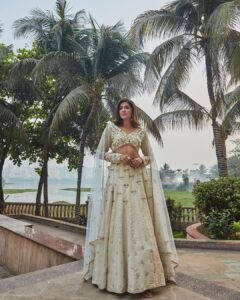 Nimrit Kaur Ahluwalia Instagram - On the cover of @fablookmagazine Wearing this lehenga from @simplesassybyjappyminty and jewels from @jiadiamonds styled by @milliarora7777

Editor & Founder @milliarora7777 @ankkit.chadha2222
Mua @meerabhandarimakeovers
Hair @amuthevar
Assistant stylist @styled_by_tanisha
Shot by @tanvivoraphotography
Location courtesy @westinmumbaipowai
PR @picturenkraftofficial @parulchalwa9