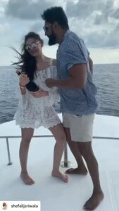 Parag Tyagi Instagram - It was one of our best holidays, lots of fun, made so many memories & all credit goes to u my Uso @neeraj_kamakarma . Can’t wait to explore @kandima_maldives more..

Posted @withregram • @shefalijariwala #celebration #love #instagood #reels #reelsindia @paragtyagi #couplegoals #happiness #positivity #kandimamaldives