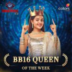 Priyanka Chahar Choudhary Instagram - Aapki favourite Priyanka phir ek baar bann gayi hai BB16 Queen Of The Week! 🤩🥳 Dekhiye #BiggBoss16 Mon-Fri raat 10 baje aur Sat-Sun raat 9 baje, sirf #Colors par. Anytime on @voot #BB16 #BiggBoss @priyankachaharchoudhary