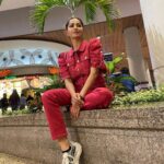 Ridheema Tiwari Instagram - When a tree grows out of me 🤪 Wearing : @athenalifestyle.in #airportlook #coordset #ridhiematiwari Terminal 2 Chatrapati Shivaji Terminal Mumbai