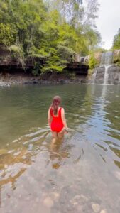 Rochelle Rao Instagram - One of the best views in #kohkood 
Found a hidden waterfall.. untouched beauty.. #wannagoback #lottery #lotteryontkss #lotteryreelchallenge #rochelleraosequeira #rochellerao #thailand #thailandtravel