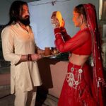 Sapna Choudhary Instagram - Happy “karwa chauth” Outfit by @ratnavati_collection09 #love #festivewear #redlove #indianwear #desiqueen #positivevibes #thankgodforeverything