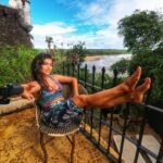 Shenaz Treasurywala Instagram - Big contest alert. I will be giving away 9 GoPros next week onward. GoPro 9 is the latest and newest go pro model and this is not a joke I’m giving away 9 for 9 to my most creative and loyal audience. Please stay tuned to my page. Next week I will run 9 contests. #travelwithshenaz #travelhotelsmiles #contestgiveaway Here I am in @forttiracolheritagehotel on my balcony feeling like a queen in this beautiful fort @goproindia .#goprohero9 #GoProHERO9 Black Camera courtesy @goproindia Fort Tiracol Heritage Hotel