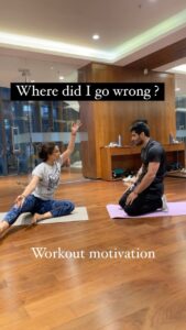 Shikha Singh Instagram - When your trainer loves to torture you or is a show off @jayesharora1998 🤔 

#fitness #fitnessmotivation #fit #fitnessgirl #workout #sweatitout #gym #fitnessjourney #exercise #exercises #noexcuses #noexcuse #maketime #beyou #fitmom #fitandfabulous