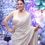 Shraddha Arya Instagram - All that glitters is Grace! #SilverSaree #FestiveSeason #NeerusIndia Thank You, @nehaadhvikmahajan @neerusindia @omsons_bridal_store