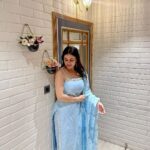 Shraddha Arya Instagram - Posing Pretty! #HappyRakshaBandhan 🧿 Suit: @pomcha_jaipur