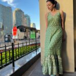 Shrenu Parikh Instagram - Saturday sun! . Catching some light and dodging some! . Balancing act! . Dress by @sugankesar Chicago, Illinois