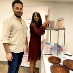 Shritama Mukherjee Instagram - #Couplepreneur indeed! 😘😍 Loved representing our brand @tgmbeauty_ together for the first time on and off camera @akash_r_sahni ❤️ It's definitely not easy to be partners in real life and at work. But, we always somehow manage to sail through and get great end results... Well, that's what people tell us. #nottootingmyownhorn (okay, maybe a little because it's true ✌️💁🏻‍♀️) #aboutlastnight #beautyedit #tgmbeauty #tgm #theredlipstickclub #vyoummultidesignerstore #popup #beautypopup #luxurybrand #cleanbeauty #greenbeauty #holisticlifestyle #holisticbeauty #consciousbeauty #couplepreneur #couplegoals #instacouple #business #entrepreneurlife #entrepreneurs Vyoum Multi-Designer Store