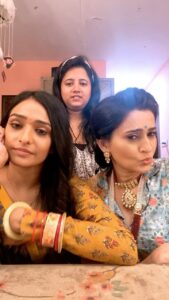 Smita Bansal Instagram - We make each other happier or crazier ?? ❤️
@aakanshashukla0803 @aishwarya_khare 
#happyfriendshipday #friends #friendshipgoals #lakshmineelam #bhagyalakshmi #madness #funtogether #instareels