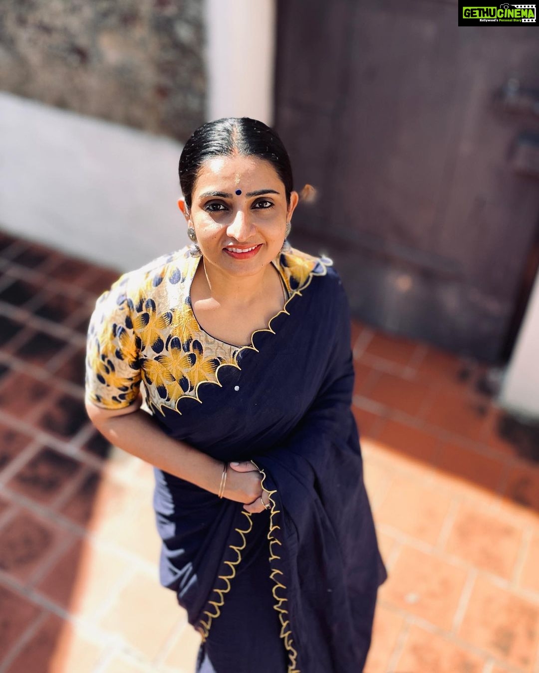 Sujitha Instagram - Being natural 🥰 As dhanam Colourful saree ...